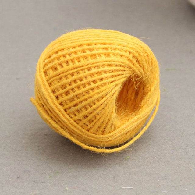 Ficelle Torsadée Multicolore de 50 m en Toile de Jute, Ruban Naturel en Toile de Jute; Corde en Fibres de Jute