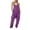 Purple, variant on Dvkptbk Womens Overalls Fashion V-Neck Sleeveless Loose Overalls Causal Solid Color Baggy Back Pants With Pocket