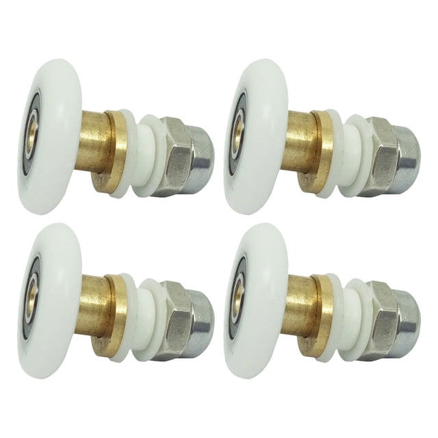 Shisuyan 4 Pcs Rouleaux de Porte de Salle de Bain, Petits Rouleaux de Remplacement pour Porte Coulissante de Douche
