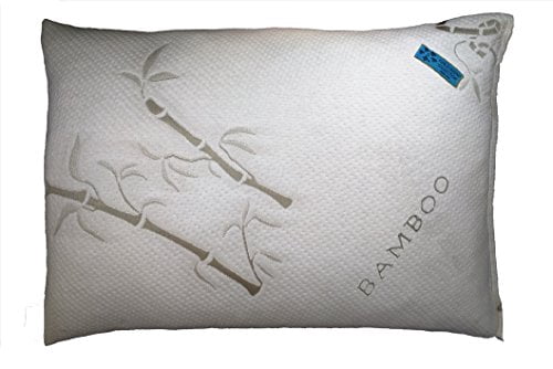 Five Diamond Collection Washable Hypoallergenic Bamboo Covered Shredded Memory Foam Queen Pillow