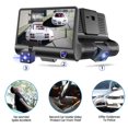 thumbnail image 2 of LNGOOR 3 in 1 Camera Car Dash Cam with 4” Touch Screen  Car DVR 170 Degree 1080P HD Dash Cam Dual Lens Dashcam w/Rear View Camera Car Front Back Inside Video Recorder, 2 of 9
