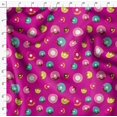 thumbnail image 4 of Soimoi Pink Moss Georgette Fabric Donuts Food Print Sewing Fabric Yard 42 Inch Wide, 4 of 5