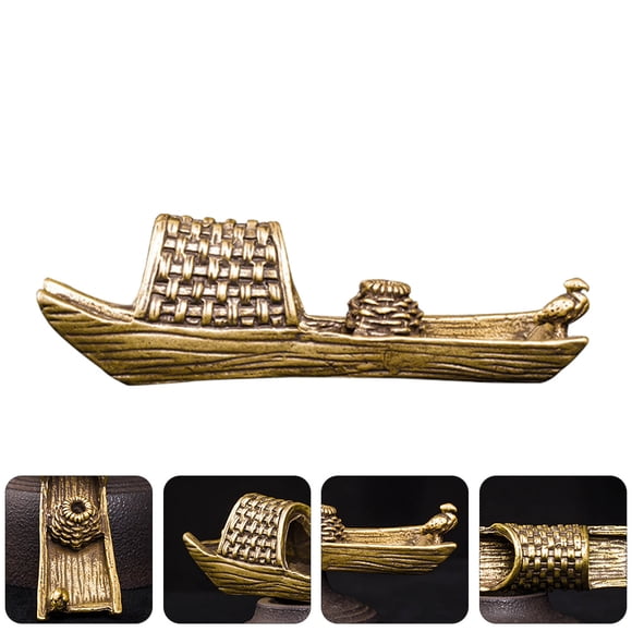 WHAMVOX Ornements Créatifs de Bateau de Pêche Bateau Laiton Déco Maison Style Antique 1 Ensemble