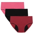 thumbnail image 1 of MeetoTime 3 Pack Womens Panties Stretchy Soft Full Coverage Briefs Comfortable Mid-Waist Underwear, 1 of 8