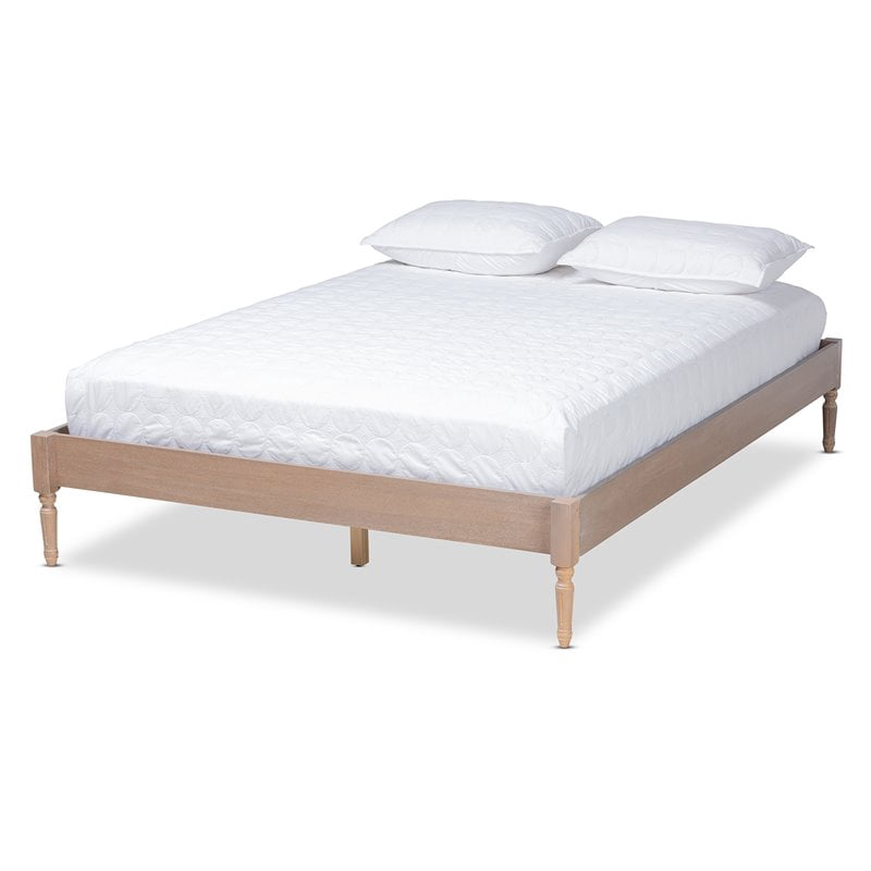 Baxton Studio Colette Lit Plateforme en Bois Mi-Siècle Complet en Oak