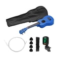 thumbnail image 4 of 21-Inch Soprano Acoustic Ukulele with Basswood Body, Bright Blue Finish - Includes Carrying Bag, Adjustable Strap (Random Color), Extra Nylon Strings, 4 Picks (Assorted Colors), and Open-Type Tuner, 4 of 6