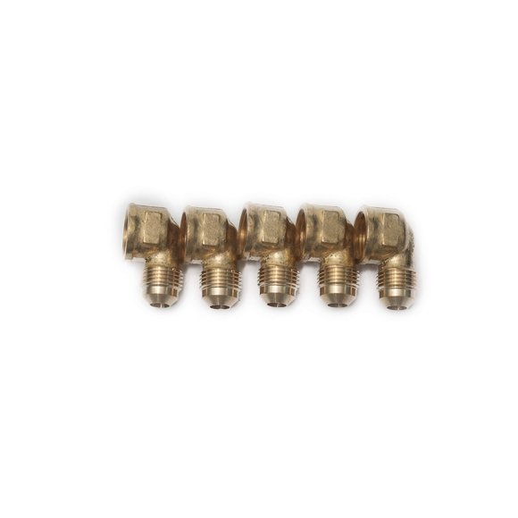LTWFITTING Brass 3/8"" OD x 3/8"" Female NPT 45 Deg Flare 90 Degree Flare Elbow Tube Fitting(Pack of 5)