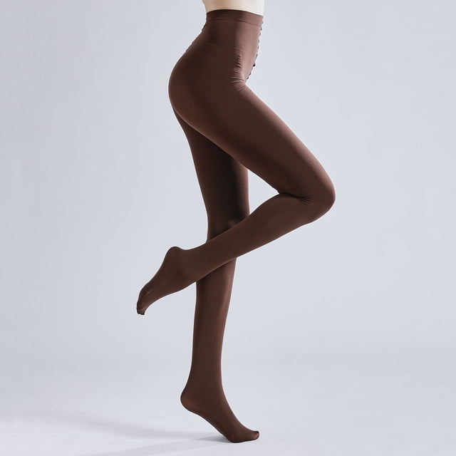 Women's Solid Color Soft Opaque Tights with Comfortable Stretch for Everyday Wear