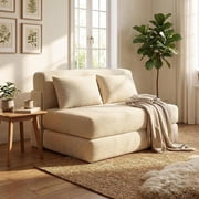 BeesClover Folding Sofa Bed, 4-in-1 Convertible Lazy Floor Sofa Couch with High-Density Foam, Modern Foldable Floor Futon Mattress, Single Size Lazy Sofa Bed, for Living Room Guest Room Apartment