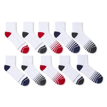 Athletic Works Men's Anklet Socks 10-Pack