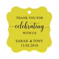 thumbnail image 1 of Darling Souvenir Fancy Frame Custom Paper Tags Thank You For Celebrating With Us Wedding Favor Gift Hang Tags-Yellow-100 Tags, 1 of 1