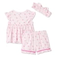 thumbnail image 2 of Ensemble 3&nbsp;pièces avec short à smocks George pour bébés filles, 2 of 2