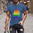thumbnail image 1 of Qertyioot Hommes Imprimer Manches Courtes Col Rond T-shirt Casual Mode Manches Courtes Été Économies, 1 of 5