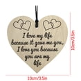 thumbnail image 5 of Dvkptbk Heart-Shaped Label Wooden Commemorative Wooden Sign Pendant Home Decor, 5 of 5