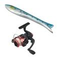 thumbnail image 3 of 1.6m Carbon Fishing Rod Reel For combo Fish Shaped Pocket Pen Casting Rod Wheel Blue, 3 of 9