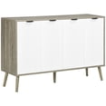 thumbnail image 1 of HOMCOM 47" Sideboard, Buffet Cabinet with Adjustable Shelves, Grayish Brown, 1 of 10