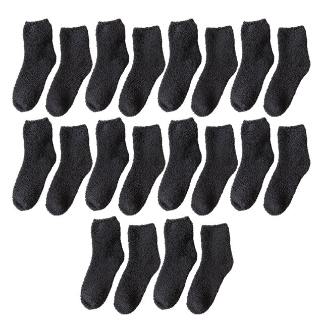 Xingzhi 10pieces Stably Fixed Elasticity Exquisite Craft Soft Texture Thick Socks Fit For All Feet Shape Wear-resistant Deep Grey 1Set