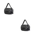 thumbnail image 3 of relayinert Sac de Rangement Pliable Compagnon de Voyage pour Toutes Occasions Sac de Plage Imperméable Motif Panthère Noir 2ensemble, 3 of 6