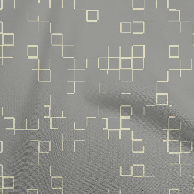 oneOone Polyester Spandex Dusty Gray Fabric Geometric Sewing Material Print Fabric By The Yard 56 Inch Wide
