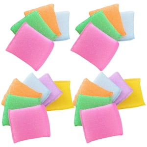 AURARMLET 20Set Scrubbing Sponge Kitchen Scrub Pads Random Color Washing Dishes Kitchen Use