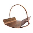 thumbnail image 3 of Luzkey Fireplace Log Holder .Metal Wood Rack Tote Carrier. Multipurpose Sturdy Firewood Rack Storage Organizer for Fireplace Home copper color, 3 of 7