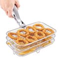 thumbnail image 4 of Visland Air Fryer Dehydration Rack Stackable Stainless Steel Multi-Layer Dehydrator for Chips Po Pcsorn Fruits Beef Jerky, 4 of 8