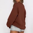thumbnail image 4 of EGNMCR Chandail pour Femmes d'Hiver Coupe Ample Décontracté à Manches Longues Mode Col Ras du Cou Chandails Surdimensionnés Chandail à Enfiler pour Femmes, 4 of 6