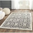 thumbnail image 2 of Safavieh Cambridge Collection CAM123E Handmade Moroccan Geometric Black and Ivory Premium Wool Runner (2'6" x 8'), 2 of 4