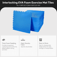 thumbnail image 2 of BalanceFrom Fitness 144sq ft Interlocking EVA Foam Exercise Mat Tiles, Blue, 2 of 12