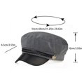 thumbnail image 4 of Baohd Bonnet Femme Mode Style Britannique Rétro Multicolore Garde au Chaud Doux Confortable Absorbant la Sueur Gris Laine Grise, 4 of 6