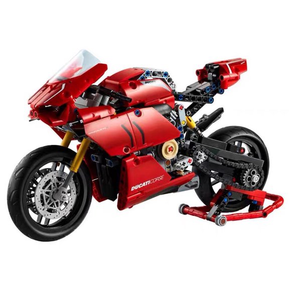 V4 R Motorcycle , Trousse de Construction de Modèle d'Exposition de Superbike de Collection avec Boîte de Vitesses Fonctionnelle et Suspension, Idée-Cadeau. le Meilleur Cadeau pour la Journée des Enfants
