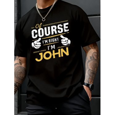 T Shirt PlusSize Men'S 'I Am John' Graphic
