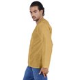 thumbnail image 4 of Atasi Kurta à Manches Longues pour Hommes en Coton Slub Uni à Col Rond Chemise Ethnique-6564, 4 of 7