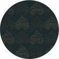 thumbnail image 1 of Ahgly Company Tapis Rond Lavable en Machine Intérieur Transitionnel Noir Nuit, 5 Pieds Rond, 1 of 7