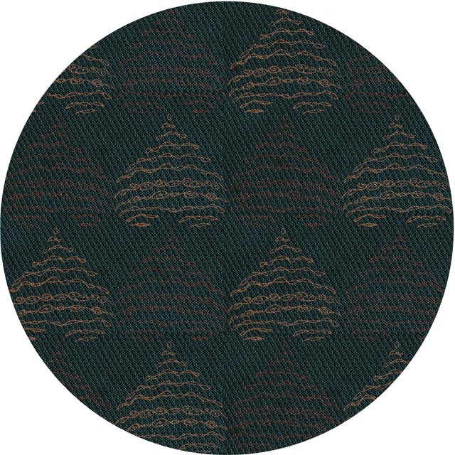 Ahgly Company Tapis Rond Lavable en Machine Intérieur Transitionnel Noir Nuit, 8 Pieds Rond