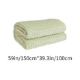 thumbnail image 3 of Imitation Rabbit Fleece Blanket,Double Layer,Thickened Solid Color,Office Nap Blanket,Comfortable,Home Decor,Warmth,Softness,Elastic Edge,PENDANE,Green, 3 of 6