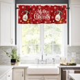 thumbnail image 5 of Cantonnières Rouges « Merry Noël » pour Fenêtres de Cuisine, Cantonnières Amusantes avec Père Noël Suspendu, Poche pour Tringle, Garnitures de Traitement de Fenêtre pour Cuisine/salon/chambre/salle de Bain, 54 Pouces X 18 Pouces, Neige Hiver Fête, 5 of 5