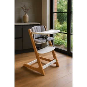 Greenwalnut Chaise haute en bois pour les bébés et les tout-petits & 5 Ceinture point )
