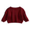thumbnail image 1 of Toddler Boys Girls Knit Sweater Oversized Sweatshirt Fall Winter Pullover Tops, 1 of 6