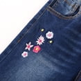 thumbnail image 4 of KIDSCOOL SPACE Little Girl Daily Embroidered Denim Pants,7-8 Years, 4 of 7
