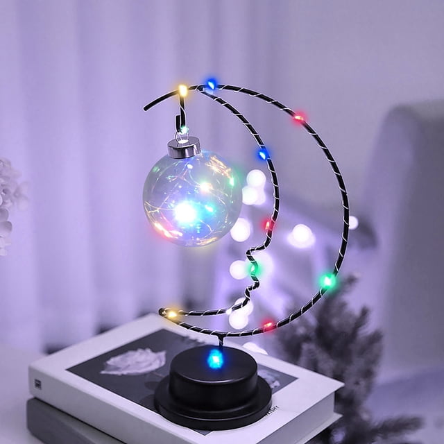 Lampe de Table Veilleuse Boule LED Décoration de Chambre Lampe de Table