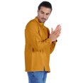 thumbnail image 3 of Atasi Chemise Henley Indienne pour Homme à Manches Longues, Décontractée, Col Mandarin, Courte Kurta, 3 of 7