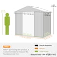 thumbnail image 3 of Outsunny Remise de Rangement Extérieure 7,5 Pieds x 6,5 Pieds avec Doubles Portes, Brun Foncé, 3 of 10