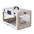 thumbnail image 3 of S SERENABLE Folding Puppy Crate Cat Transport Box Transparent for Traveling Foldable Portable Dog Kennel Cat Travel Cage for Puppy Rabbit White, 3 of 9