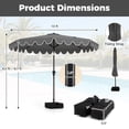 thumbnail image 3 of Costway Parasol de Patio 10 Pi avec Base Lestée, Sacs de Sable, Inclinaison à Bouton-Poussoir et Manivelle Gris, 3 of 10