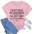 thumbnail image 3 of LUOGENLI T-shirts pour Femme pour Femmes T-Shirt Uni Décontracté Mode à Lettres Imprimées Col Rond Manches Courtes T-Shirt Haut 4TG T-shirts pour Femmes T-shirts Graphiques Vêtements d'Été m, 3 of 3