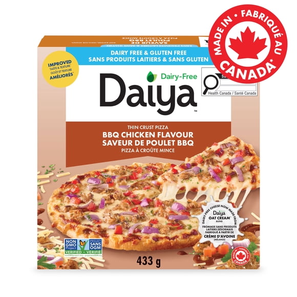 Daiya Dairy Free Gluten Free Meatless BBQ Chicken Flavoured Pizza, Vegan (Frozen), 433g