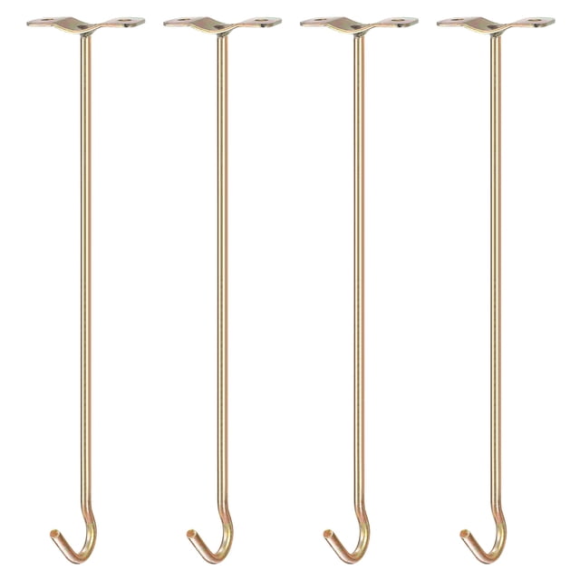 Ceiling Hooks, 4Pack 20 Inch Screw Mounted Top Long Hooks - for Hanging Plant Pots, Fans, Lights, Lanterns