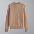 thumbnail image 1 of VgaVtl Sweater Women Turtleneck Cotton Long Sleeve Womens Sweaters Fall Knit Layering Solid Color Relaxed Fit Yellow Sweaters, 1 of 7