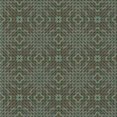 thumbnail image 1 of Ahgly Tapis d'Intérieur Lavable en Machine Carré Transitionnel Vert Kaki, 6 Pieds Carré, 1 of 7